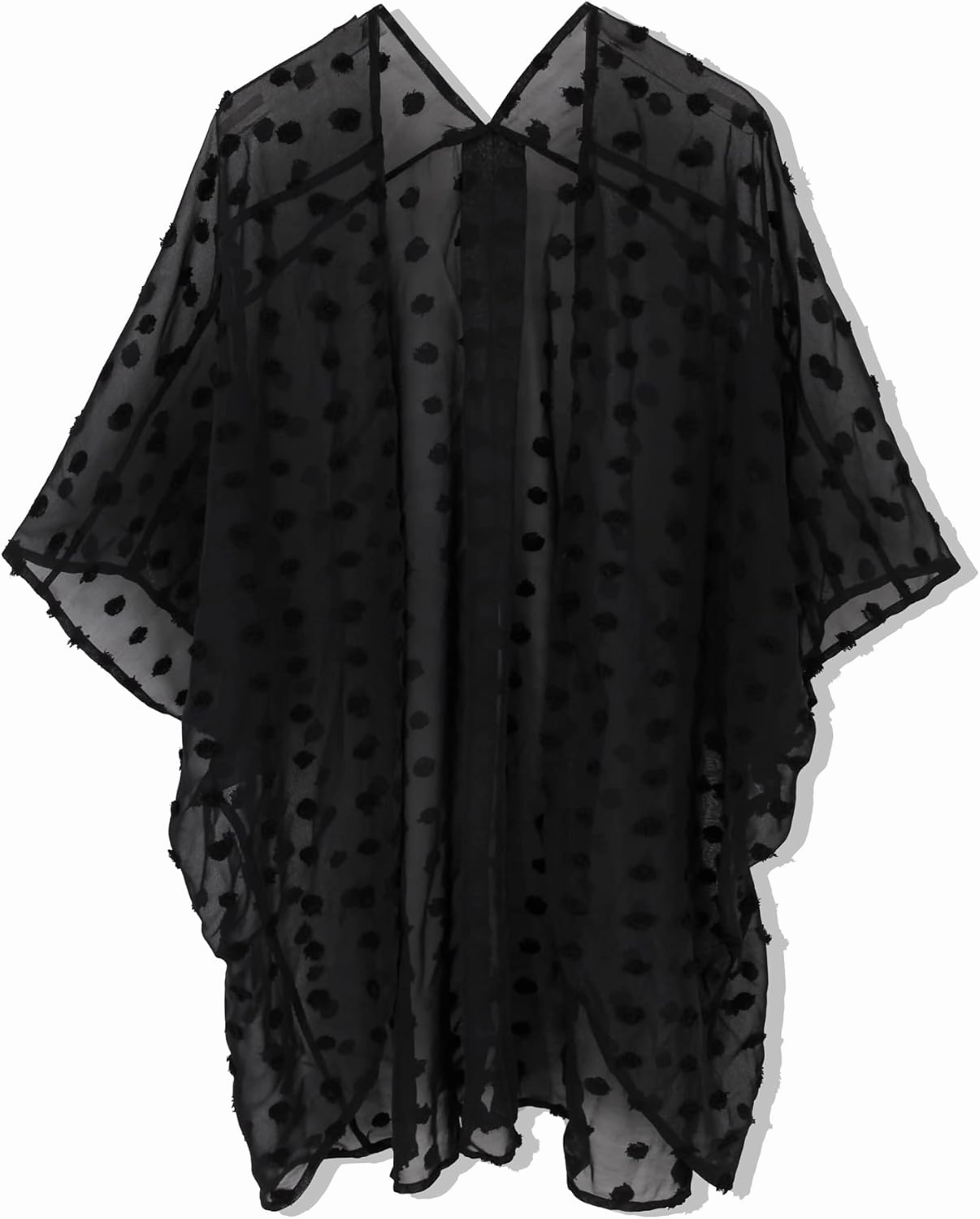 Moss Rose Women's Beach Kimono Coverup Sheer Chiffon Cover Ups, Casual Loose Open Front Cardigan Tops