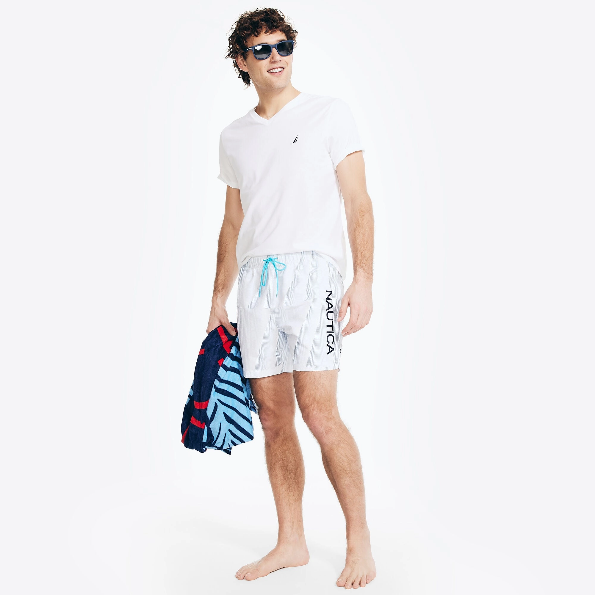 Nautica Mens 6" Ombre Wave Swim