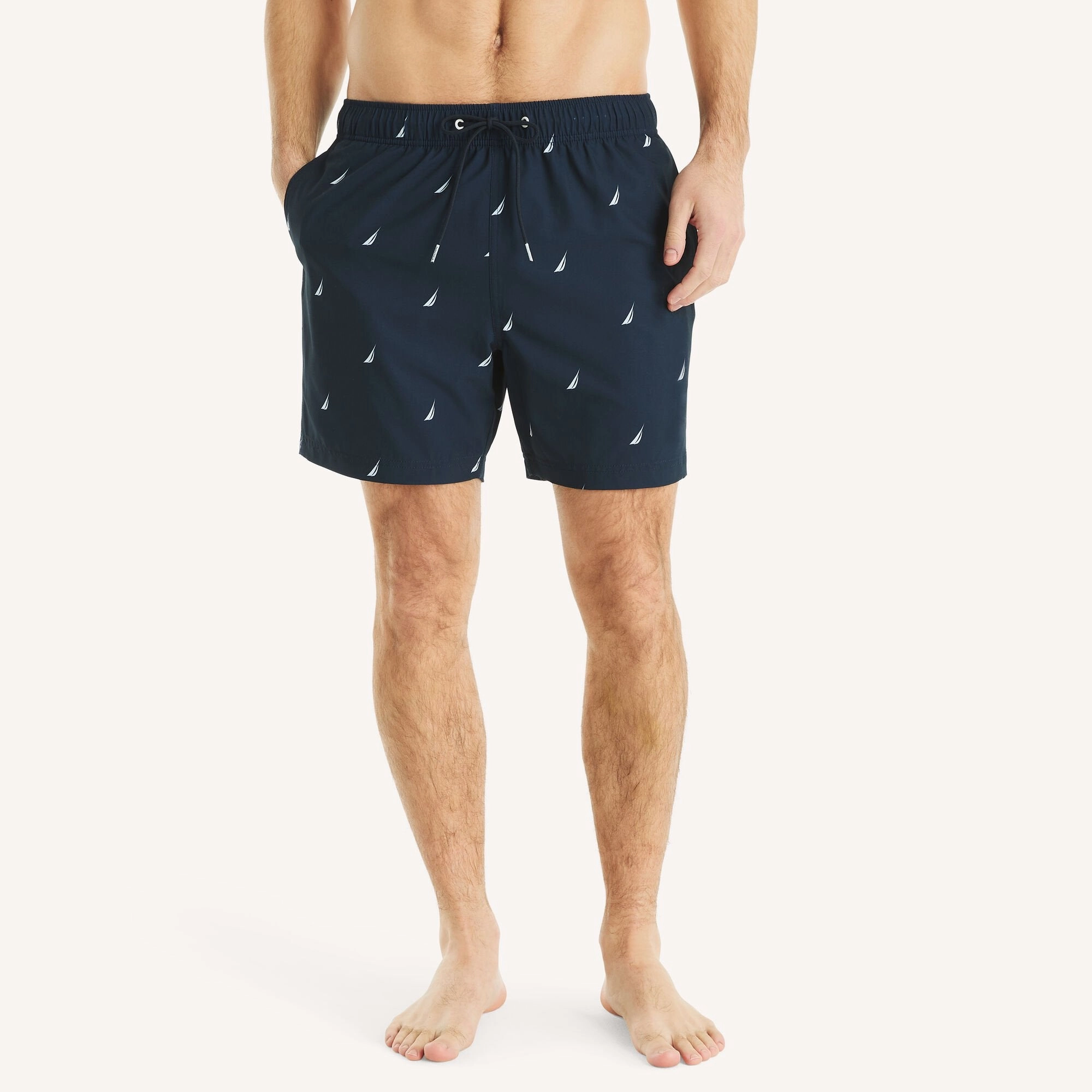 Nautica Mens 6" Printed Quick-Dry Swim