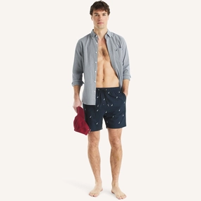 Nautica Mens 6" Printed Quick-Dry Swim