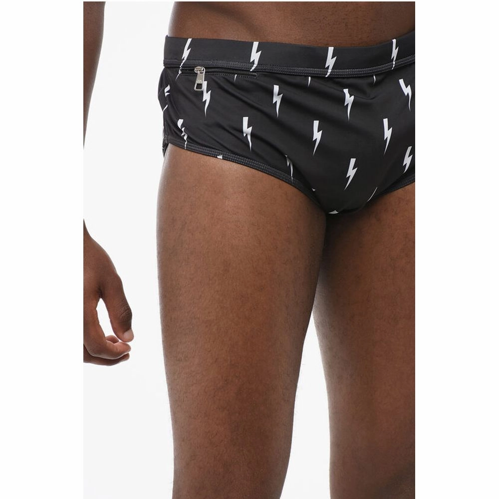 Neil Barrett Printed Swim Briefs with Men's Pocket