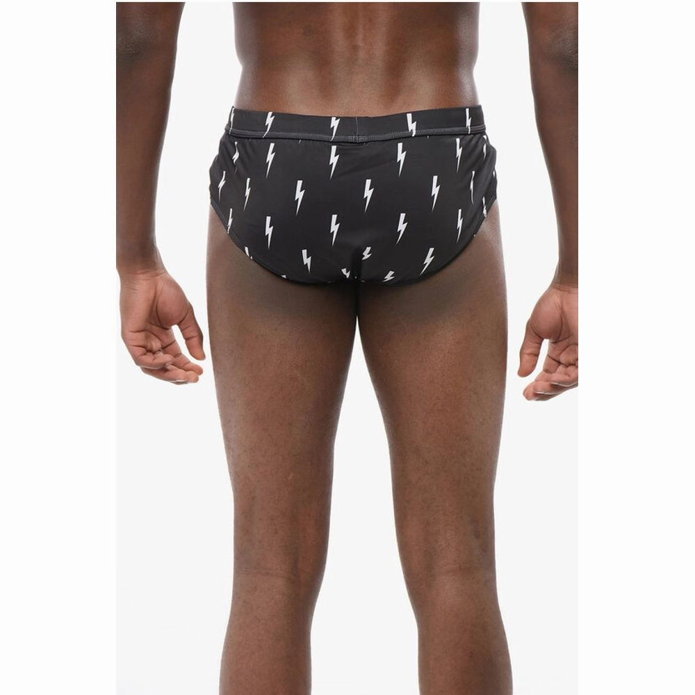 Neil Barrett Printed Swim Briefs with Men's Pocket