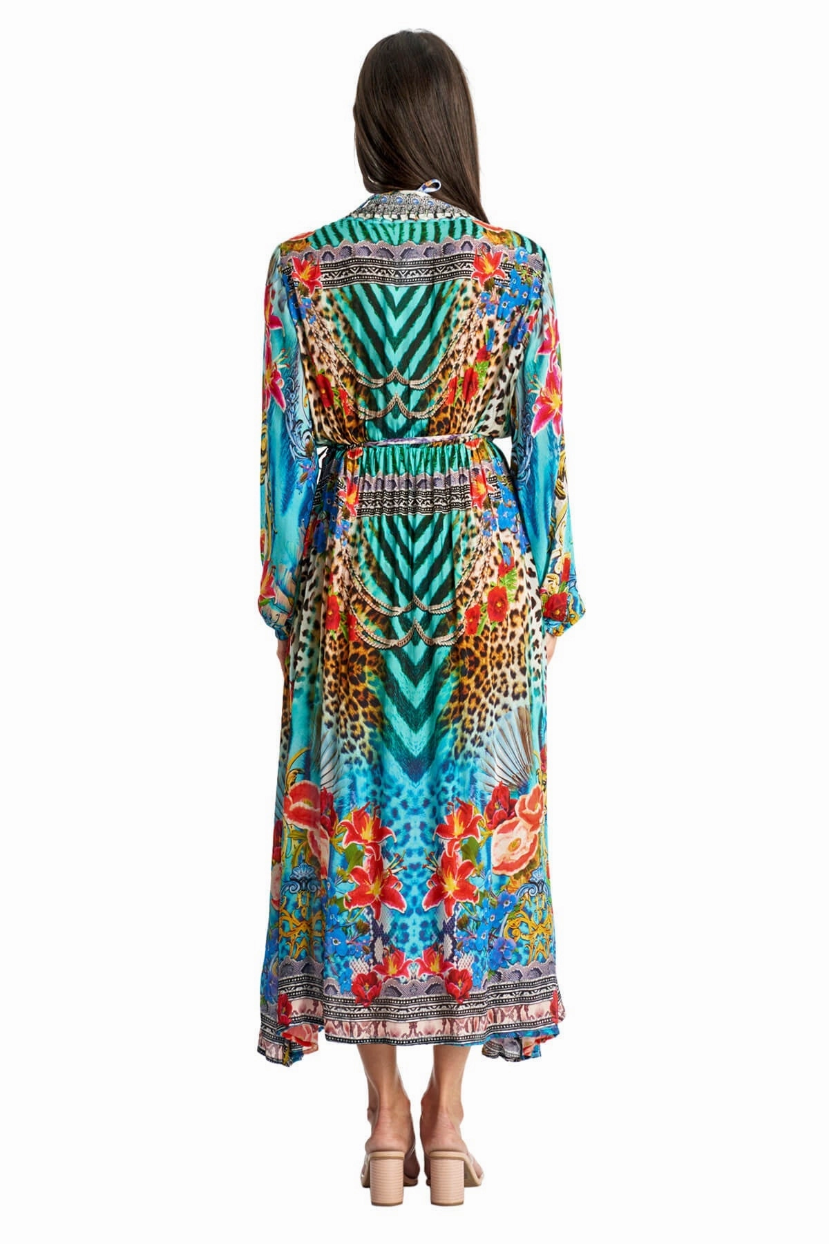 Nelly Wrap 2 Way Sleeve Maxi Dress