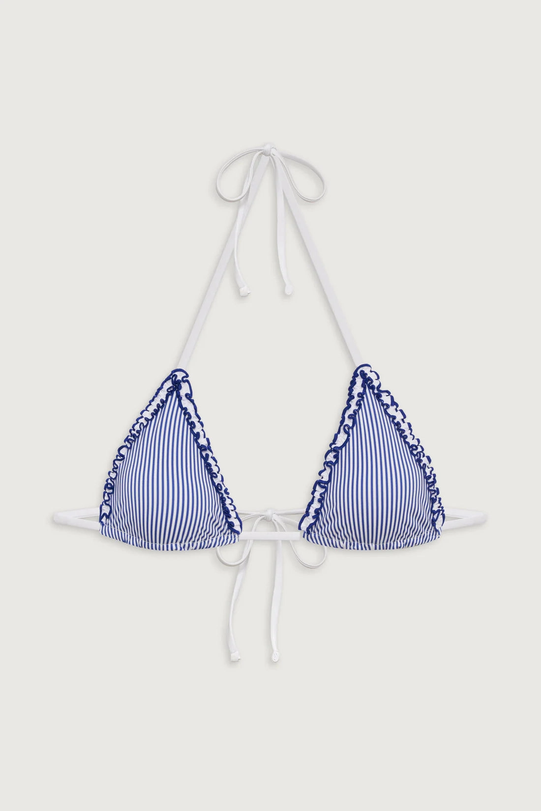 Nick Striped Triangle Bikini Top