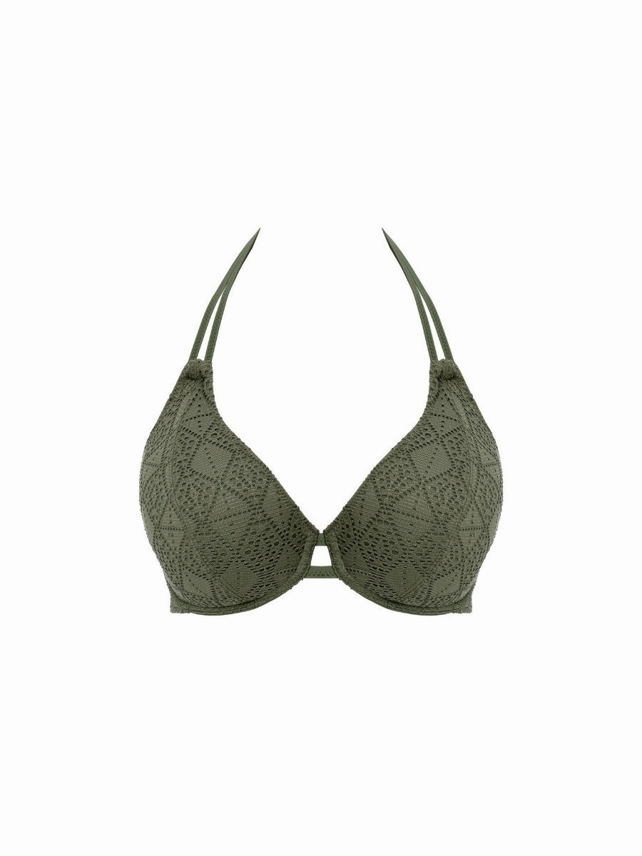Nomad Nights Halterneck Bikini Top - Sage