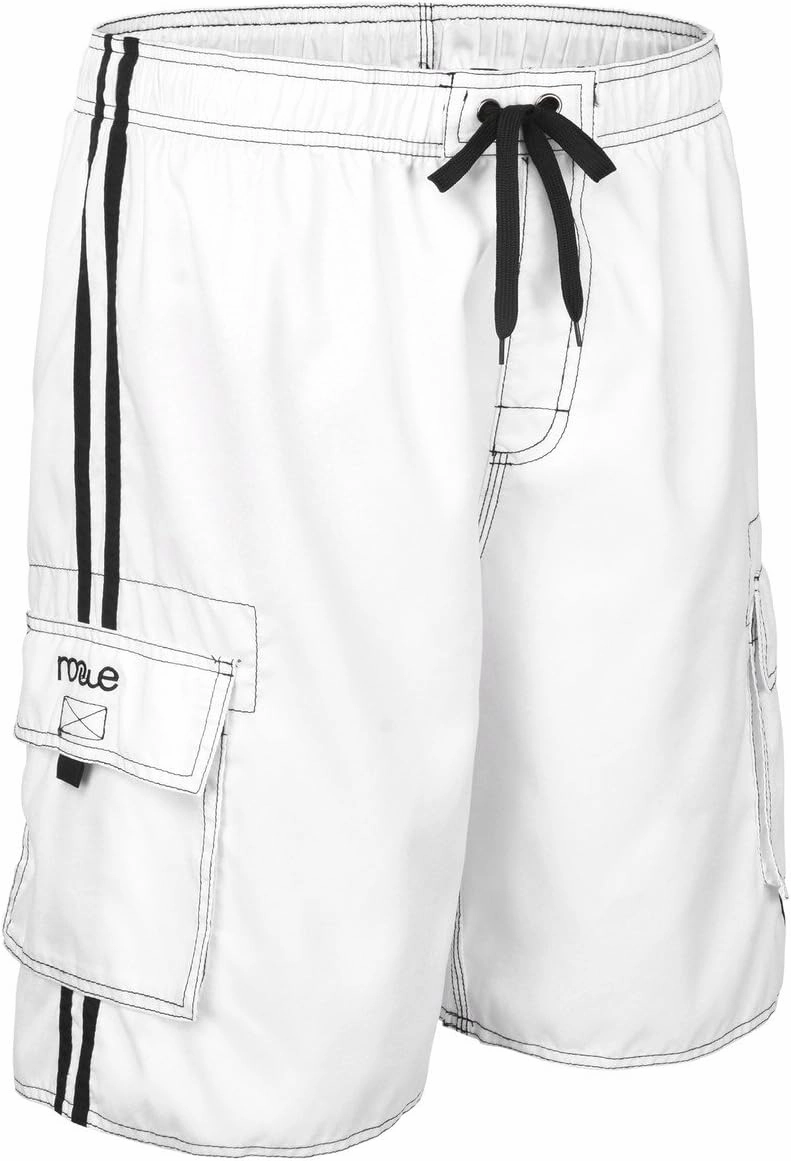 Nonwe Men's Beachwear Board Shorts Quick Dry with Mesh Lining Swim Trunks