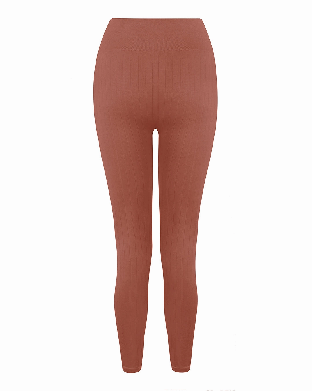 NOURISH Flat Ribbed Leggings | Rusty Pink
