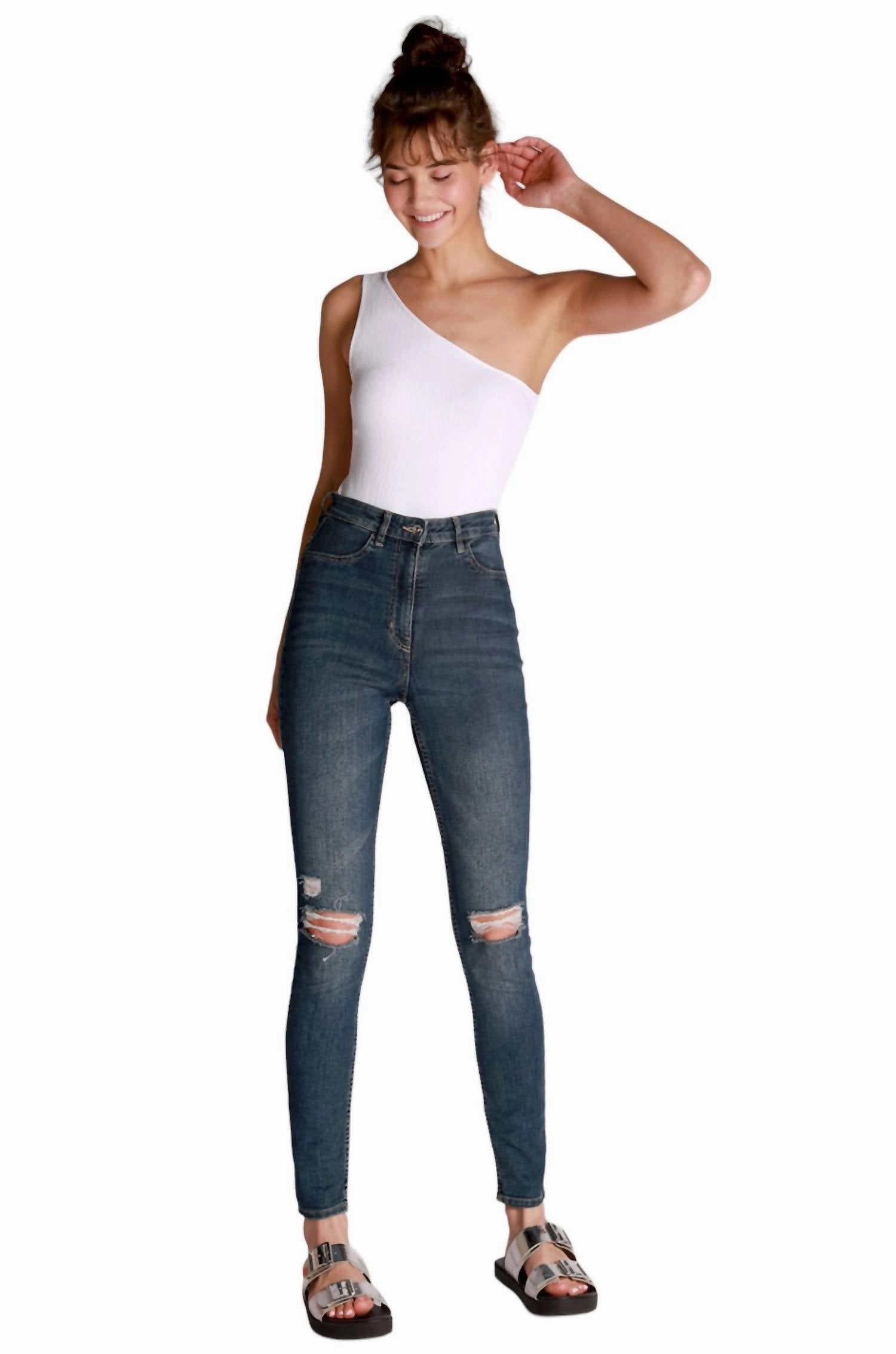 One Shoulder Bodysuit In White