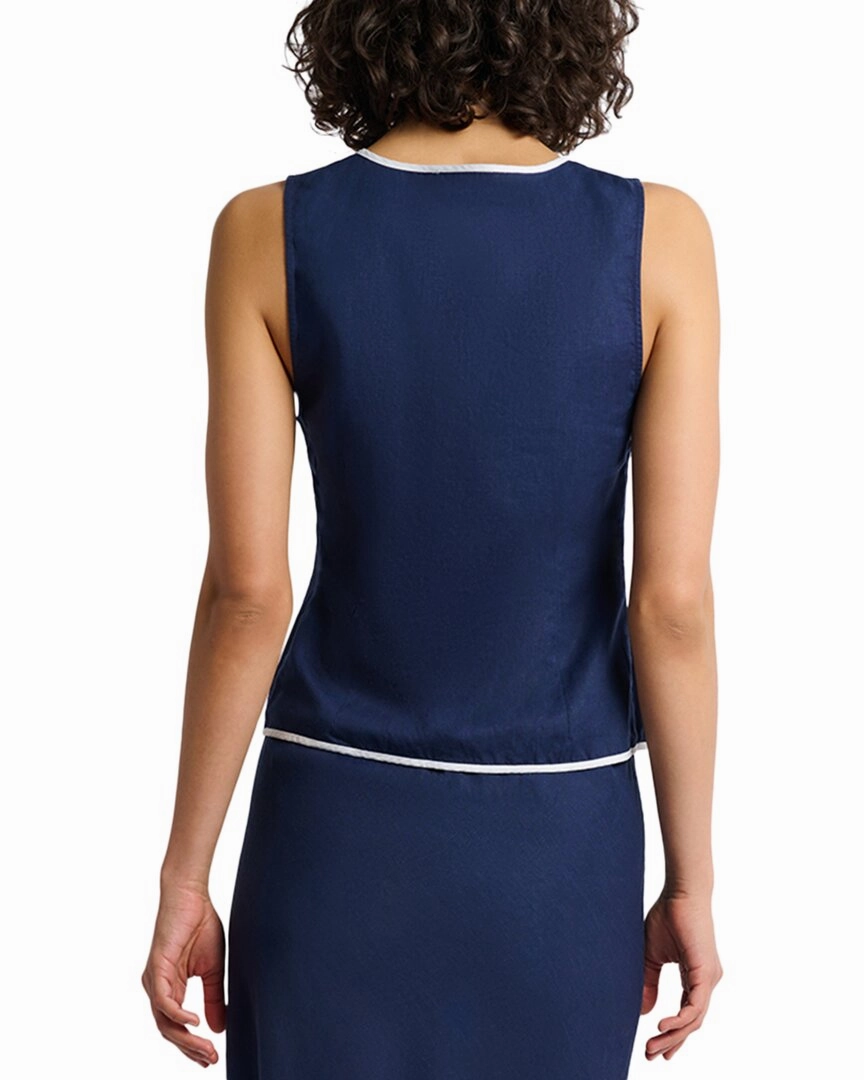 Onia Air Linen Tie Front Tank