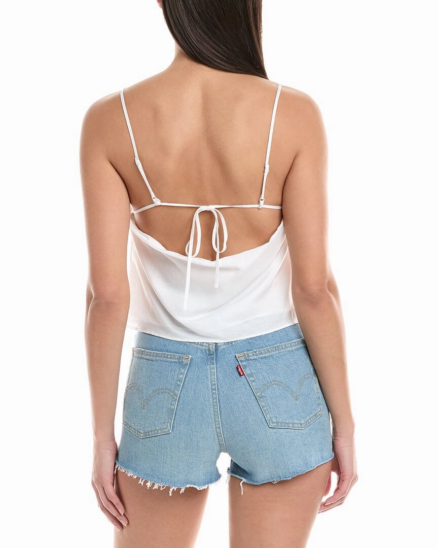 Onia Air Square Neck Linen-Blend Tank