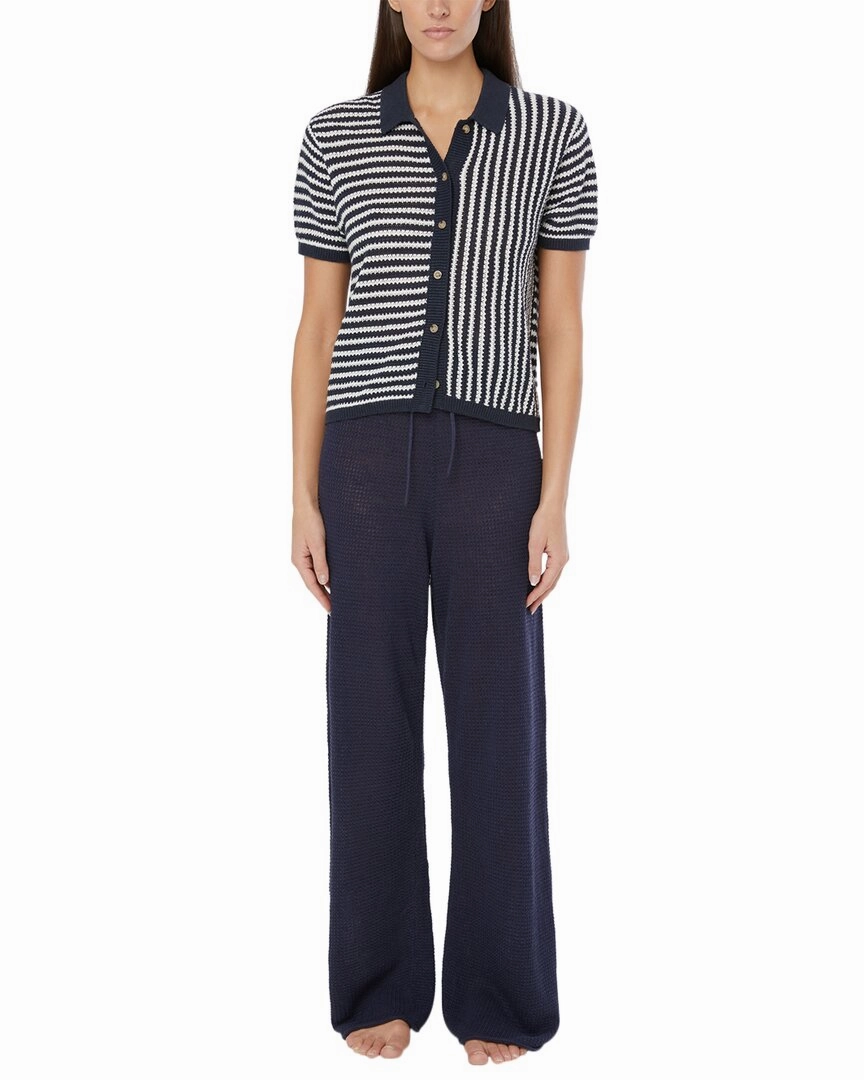 Onia Linen Knit Button Up