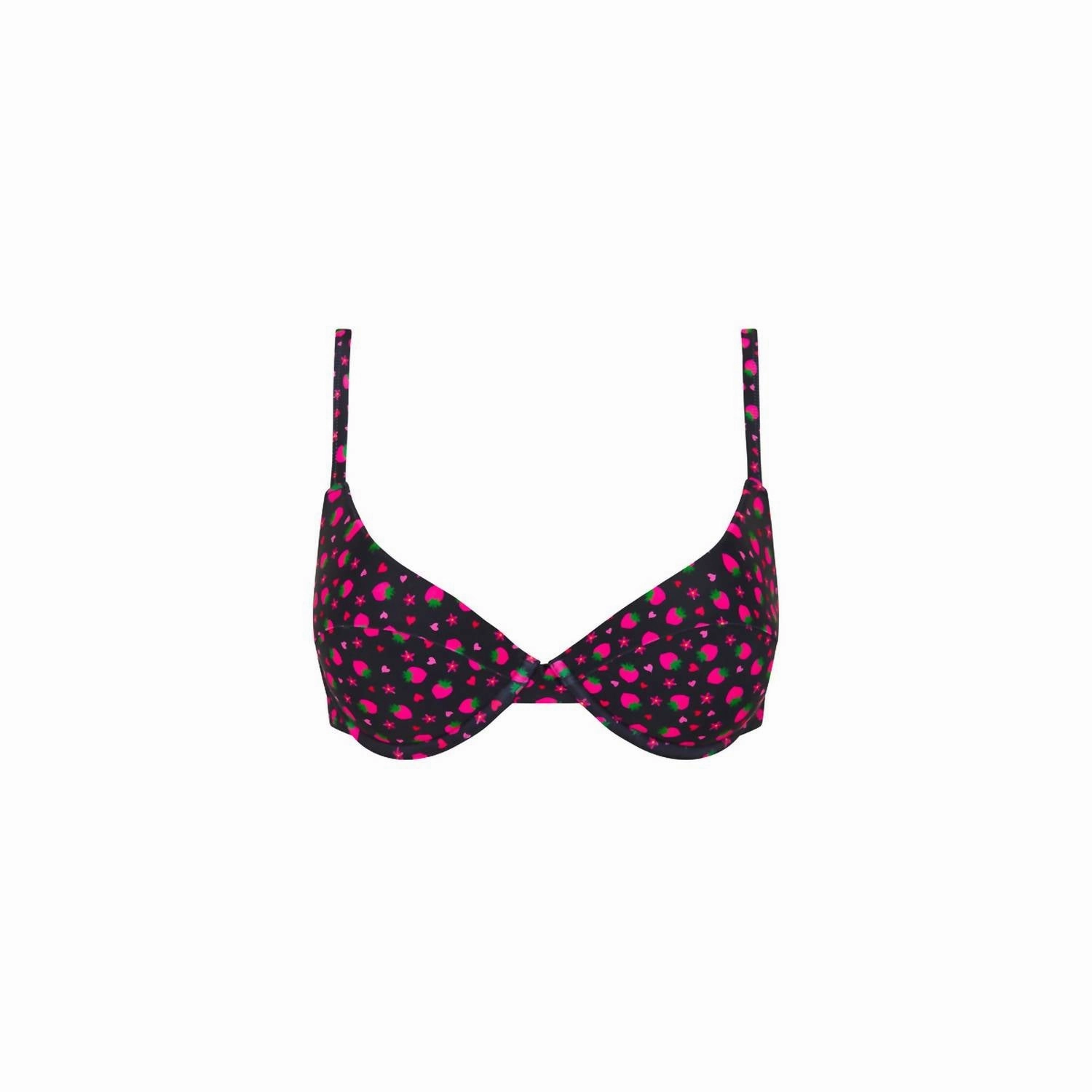 Padded Underwire Top In Ruby Kisses