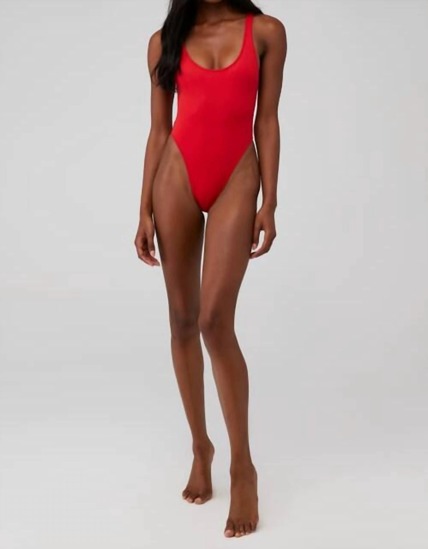 Pamela Anderson Cheeky One Piece Swimsuit In Anderson Red