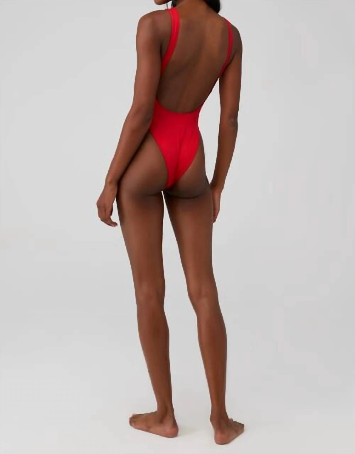 Pamela Anderson Cheeky One Piece Swimsuit In Anderson Red