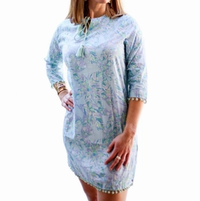 Panama Tunic Cover Up In Blue