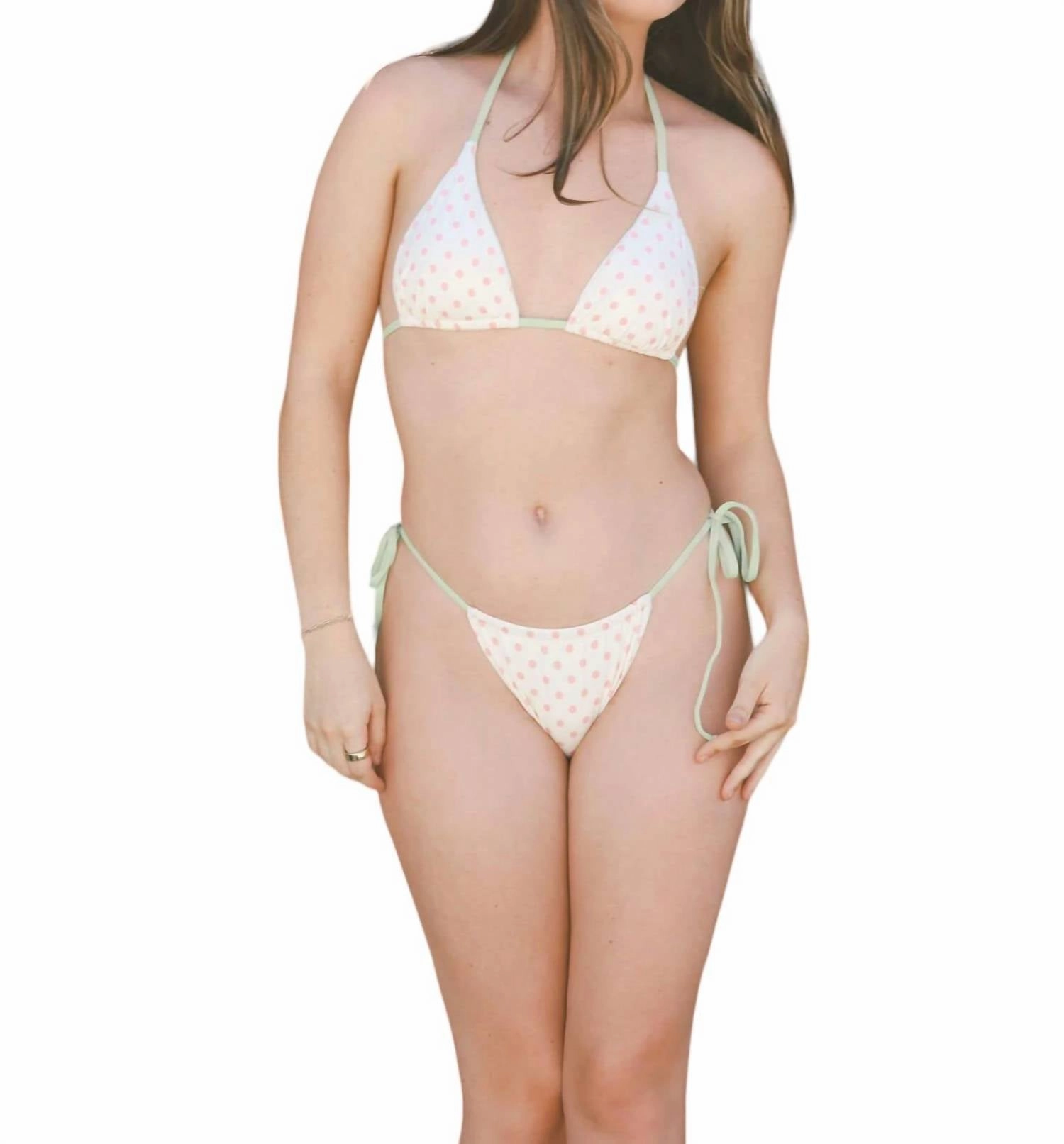 Paris Bikini Bottom In Dotted Pink