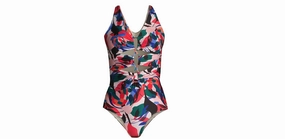 Patbo Protea Laceup Swimsuit Poppy