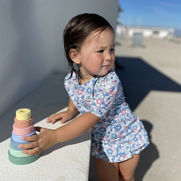 Petit Crabe Betsy B Luna Boatneck Swim Shirt Liberty fabric