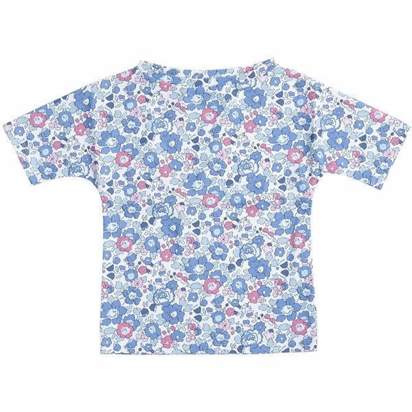 Petit Crabe Betsy B Luna Boatneck Swim Shirt Liberty fabric