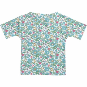 Petit Crabe Betsy D Luna Boatneck Swim Shirt Liberty fabric