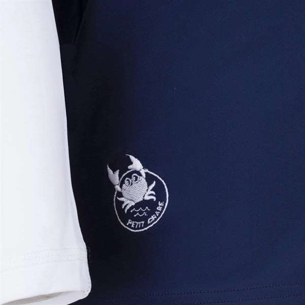 Petit Crabe Blue/White Raglan UV Swim Shirt