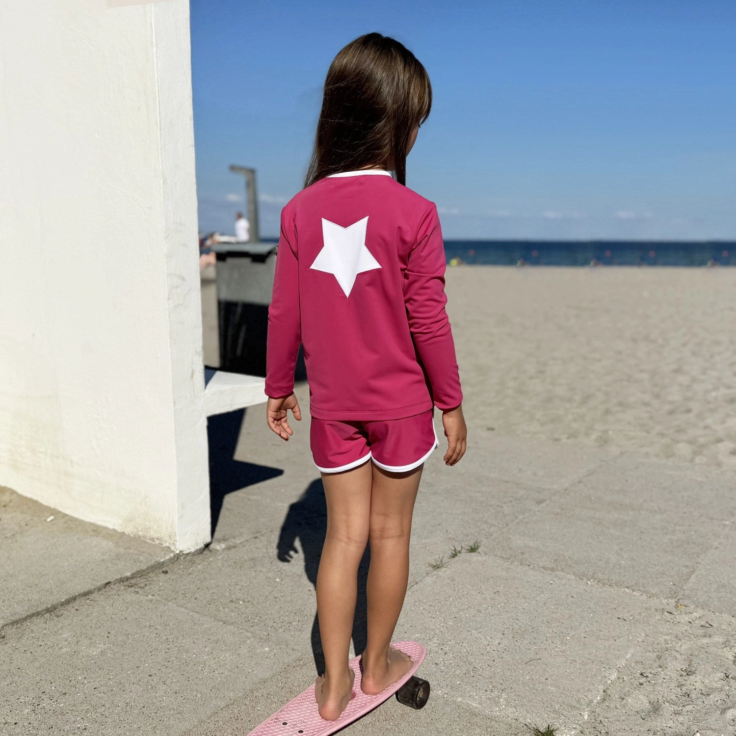 Petit Crabe Mulberry Etoile Zipper Uv-Swim Shirt L/S