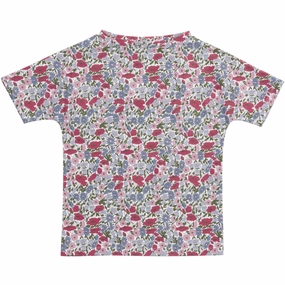 Petit Crabe Poppy & Daisy P Luna Boatneck Uv-Shirt S/S - Made With Liberty Fabric