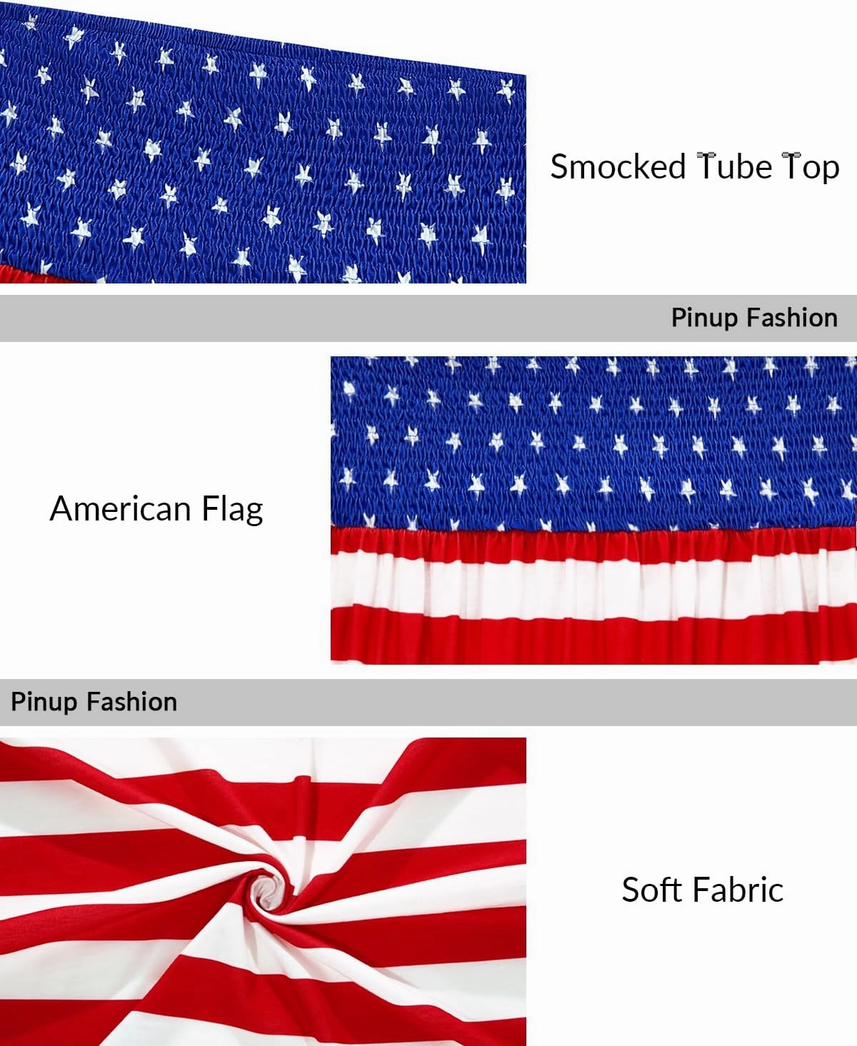 Pinup Fashion Plus Size Swimsuit Cover Up - Women Strapless Swimwear Coverup Tube Top Beach Dress