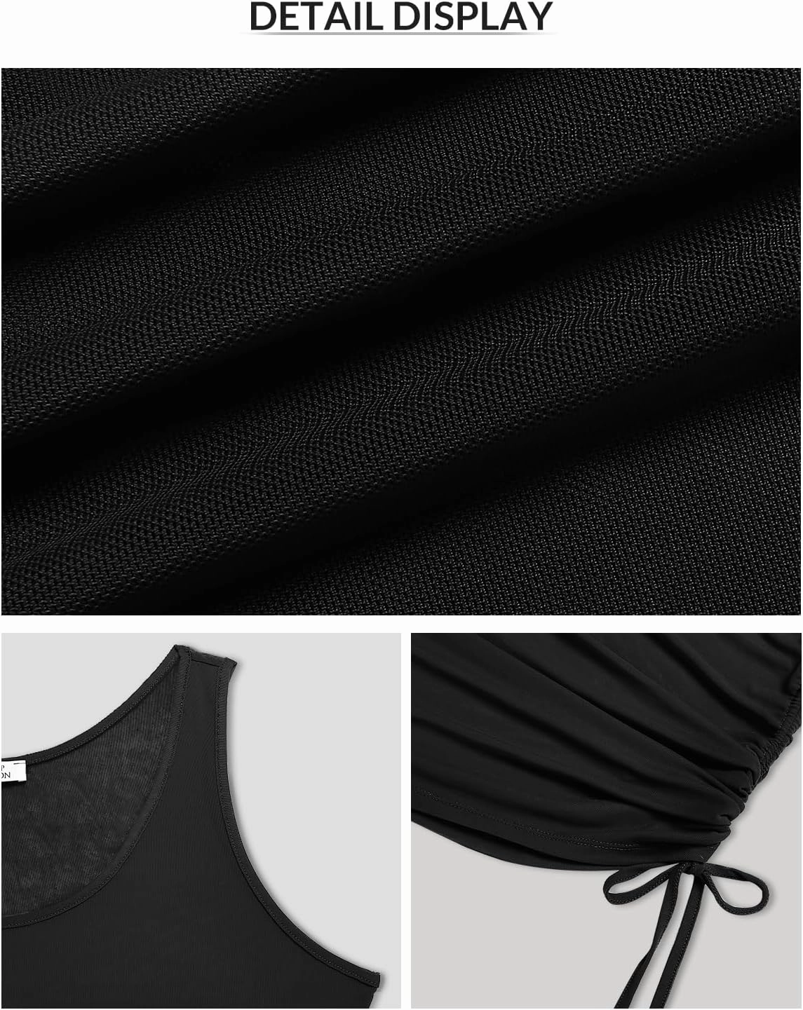 Pinup Fashion Plus Size Swimsuit Cover Ups Women Sexy Sheer See Through Mesh Mini Dress