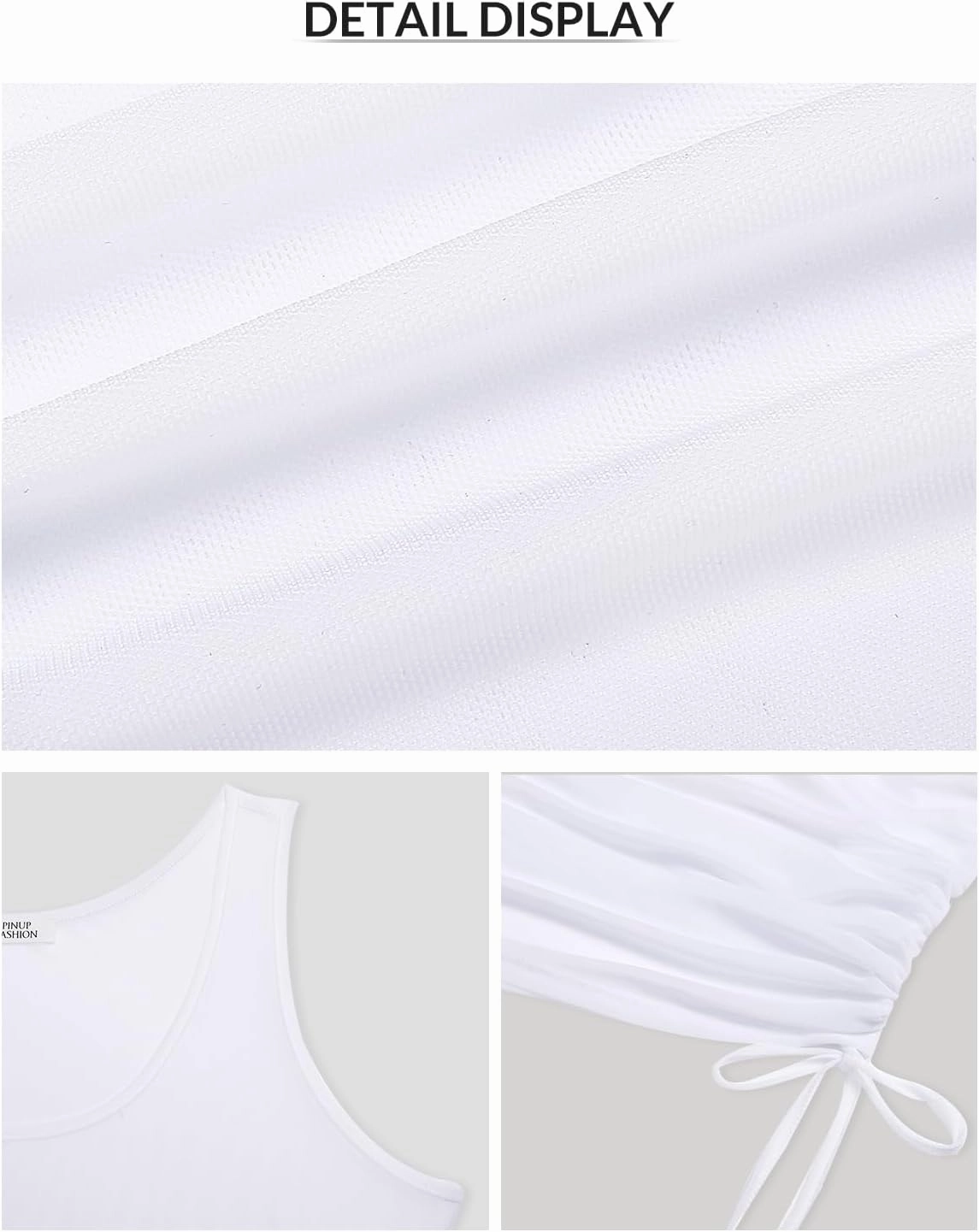Pinup Fashion Plus Size Swimsuit Cover Ups Women Sexy Sheer See Through Mesh Mini Dress