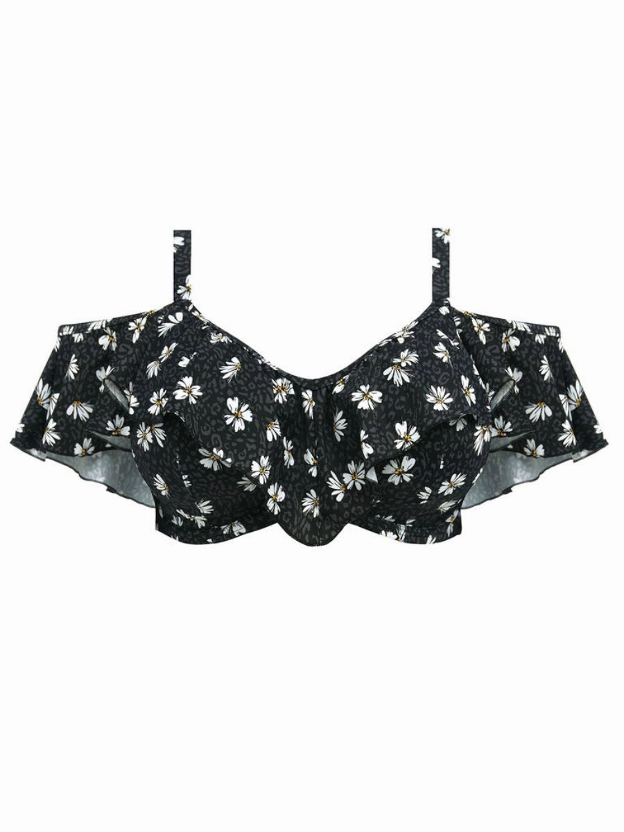 Plain Sailing Bikini Top - Black Daisy