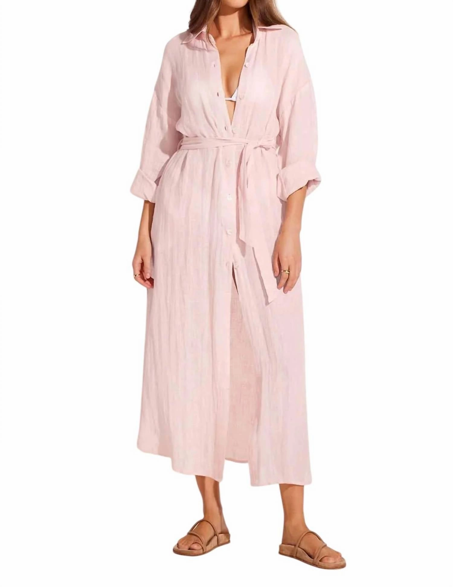 Playa Maxi Cover Up Dress In Sunkissed Ecolinen