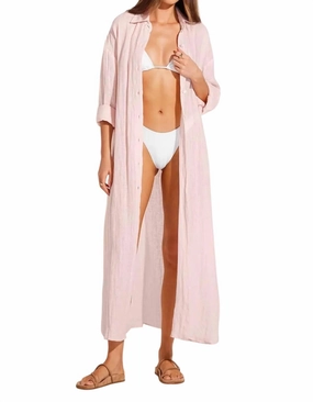 Playa Maxi Cover Up Dress In Sunkissed Ecolinen