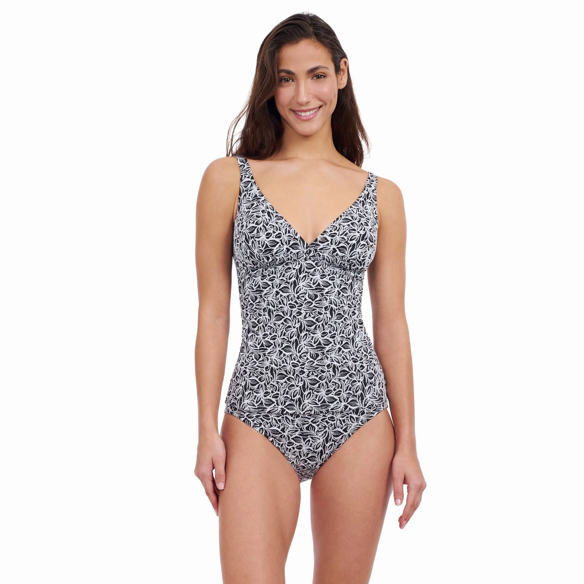 Plumeria D Cup V Neck Tankini