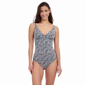 Plumeria D Cup V Neck Tankini