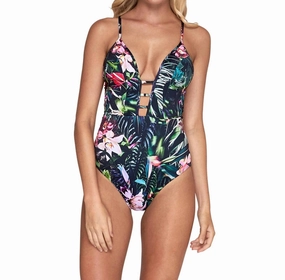 Plunge V-Neck One Piece Swimsuit In Australia Arcadia