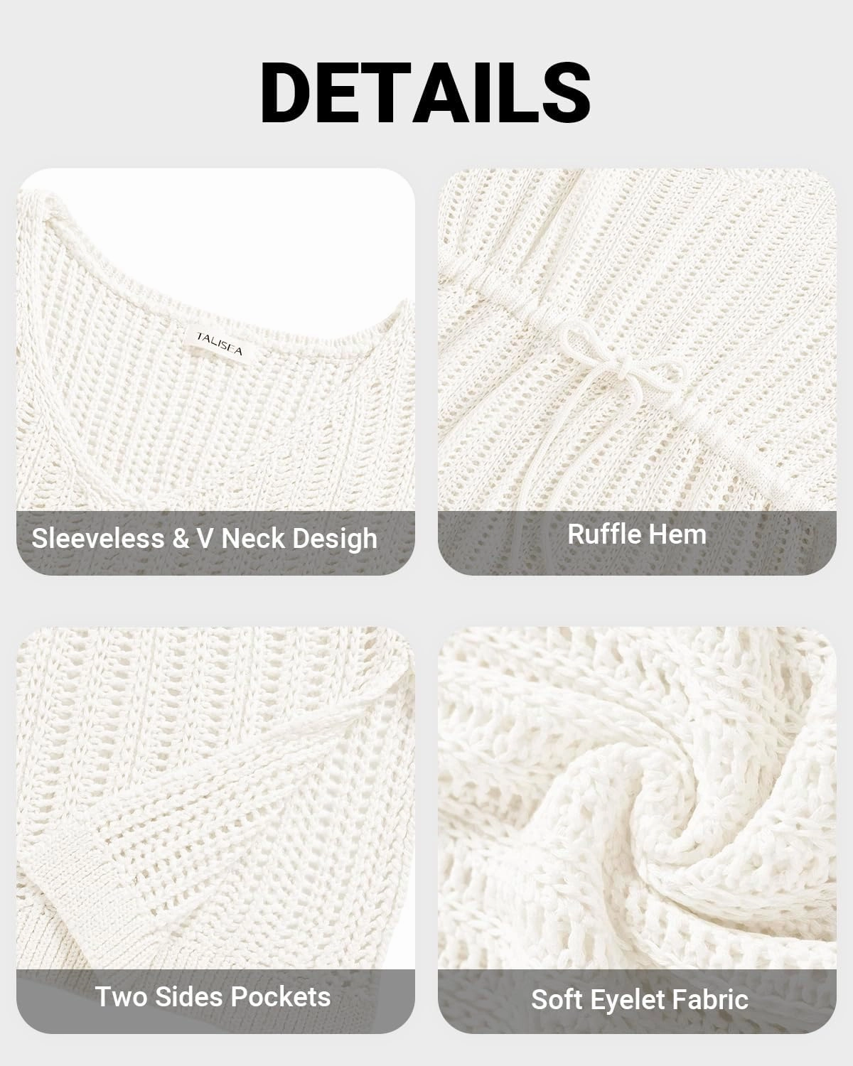 Plus Size Swimsuit Cover Up Women - Crochet Beach Romper Knit Bathing Suit Short Sleeve V Neck Swimwear Coverup Dress