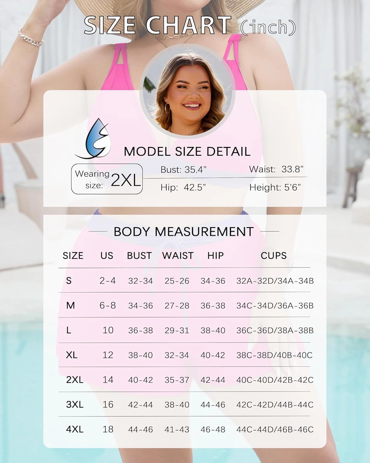 Plus Size Swimsuit for Women High Waisted Bikini Sets with Shorts Modest Two Piece Bathing Suit Tummy Control