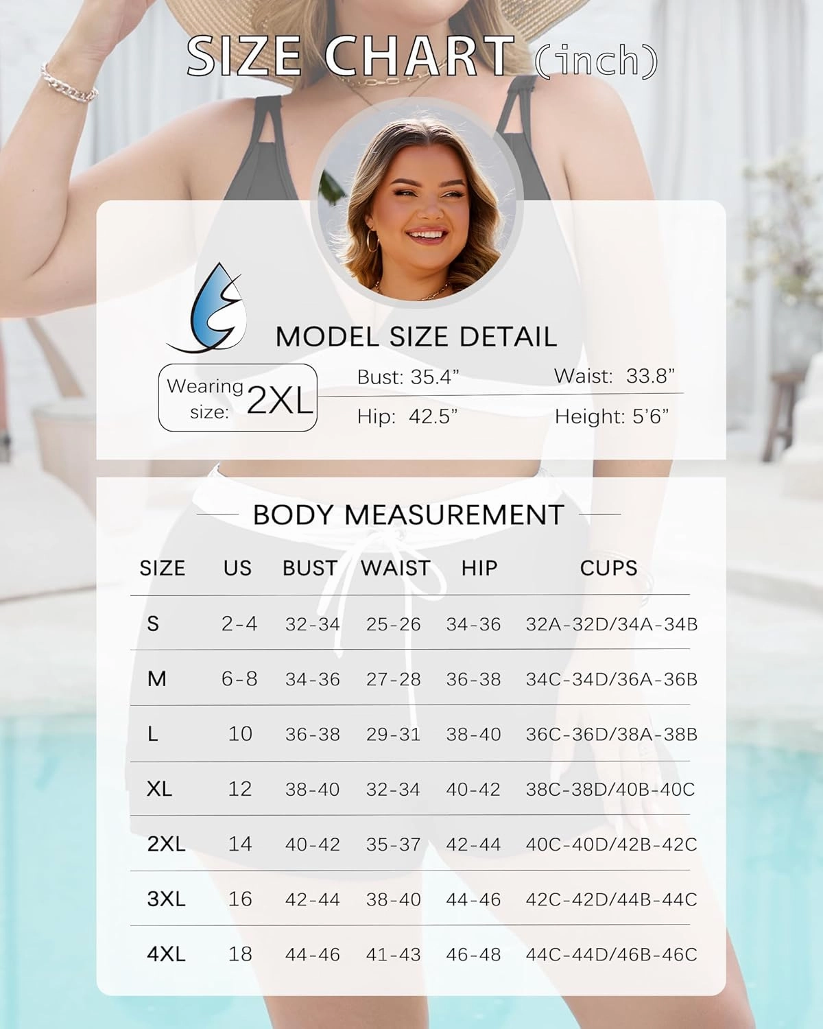 Plus Size Swimsuit for Women High Waisted Bikini Sets with Shorts Modest Two Piece Bathing Suit Tummy Control
