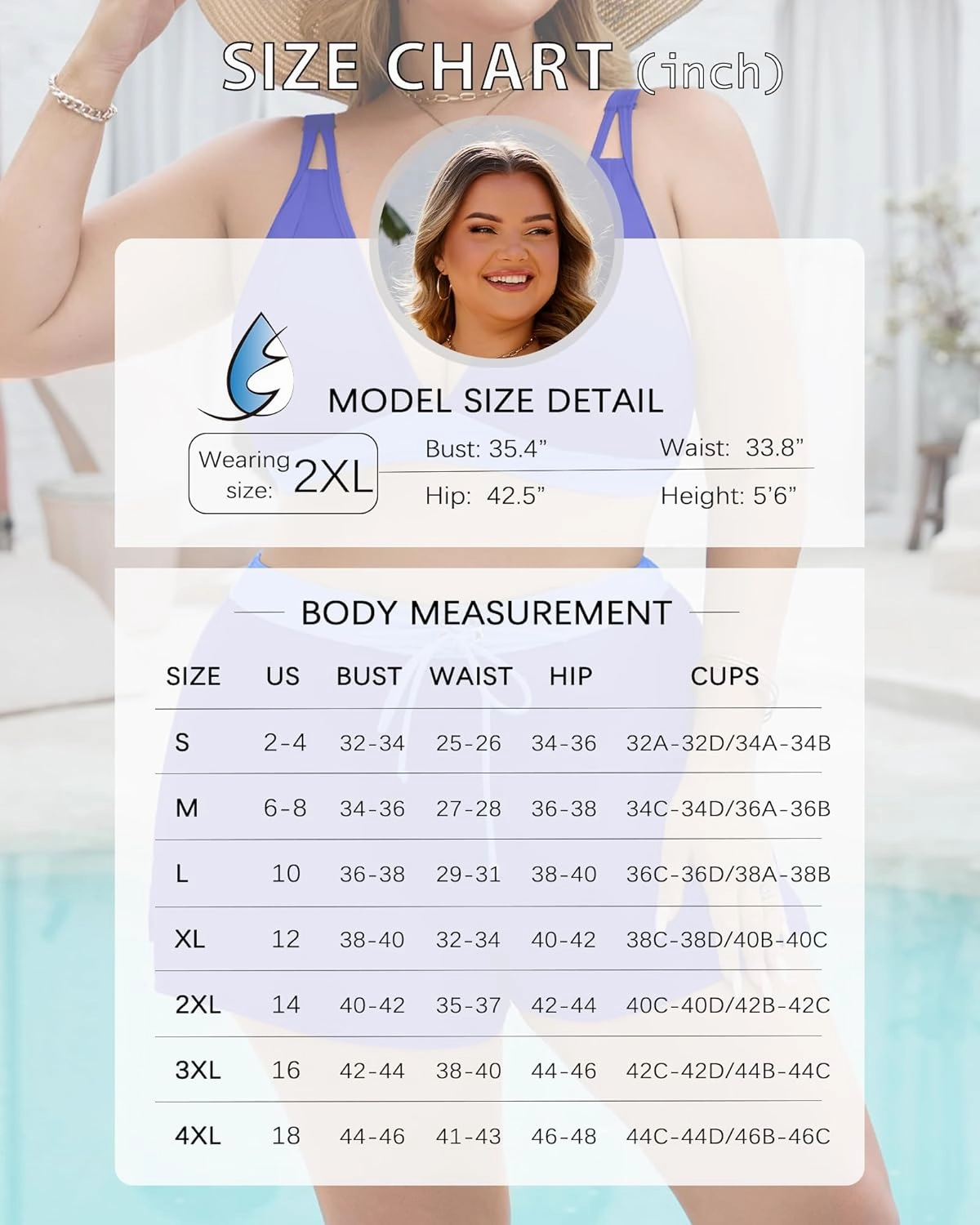 Plus Size Swimsuit for Women High Waisted Bikini Sets with Shorts Modest Two Piece Bathing Suit Tummy Control