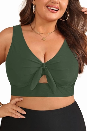 Plus Size Underwire Bikini Top - Women Push Up Swim Top Bra Keyhole Swimsuit Tops Only Bathing Suit Tops for Large Bust 2025
