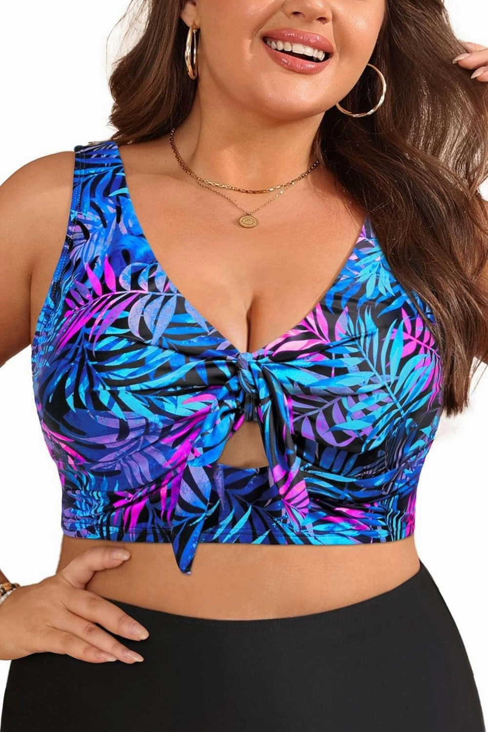 Plus Size Underwire Bikini Top - Women Push Up Swim Top Bra Keyhole Swimsuit Tops Only Bathing Suit Tops for Large Bust 2025