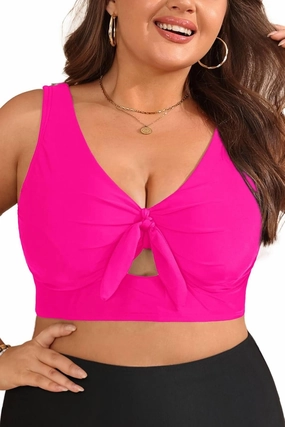Plus Size Underwire Bikini Top - Women Push Up Swim Top Bra Keyhole Swimsuit Tops Only Bathing Suit Tops for Large Bust 2025