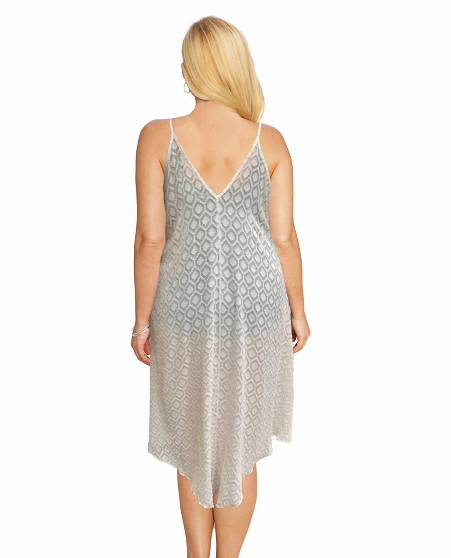 Plus Size V-Bottom Cover Up Dress In White