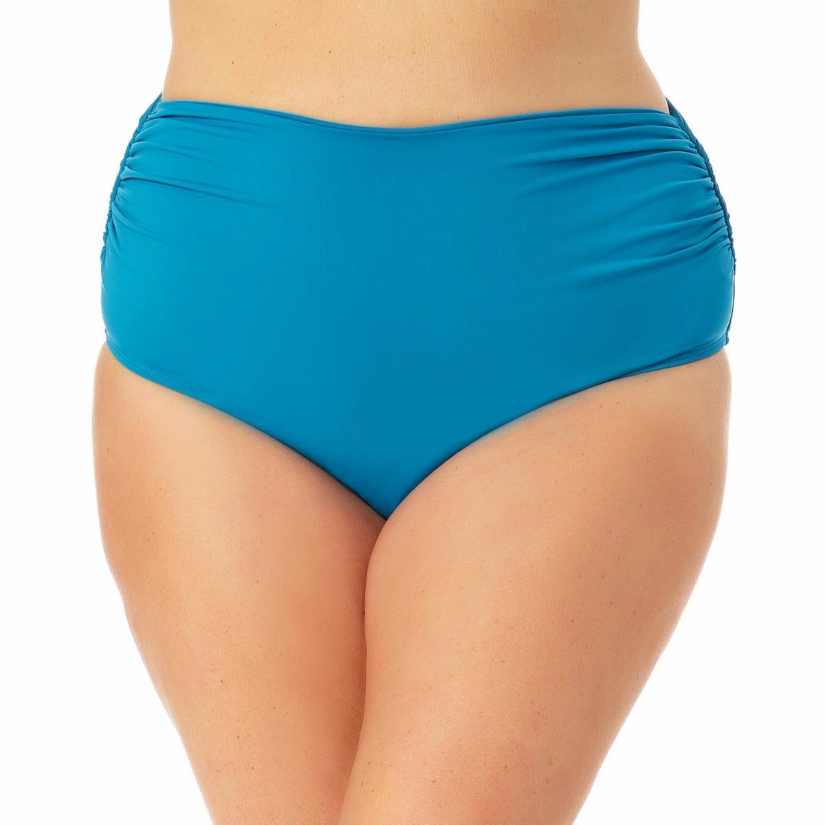 Plus Womens Convertible High Waist Swim Bottom Separates
