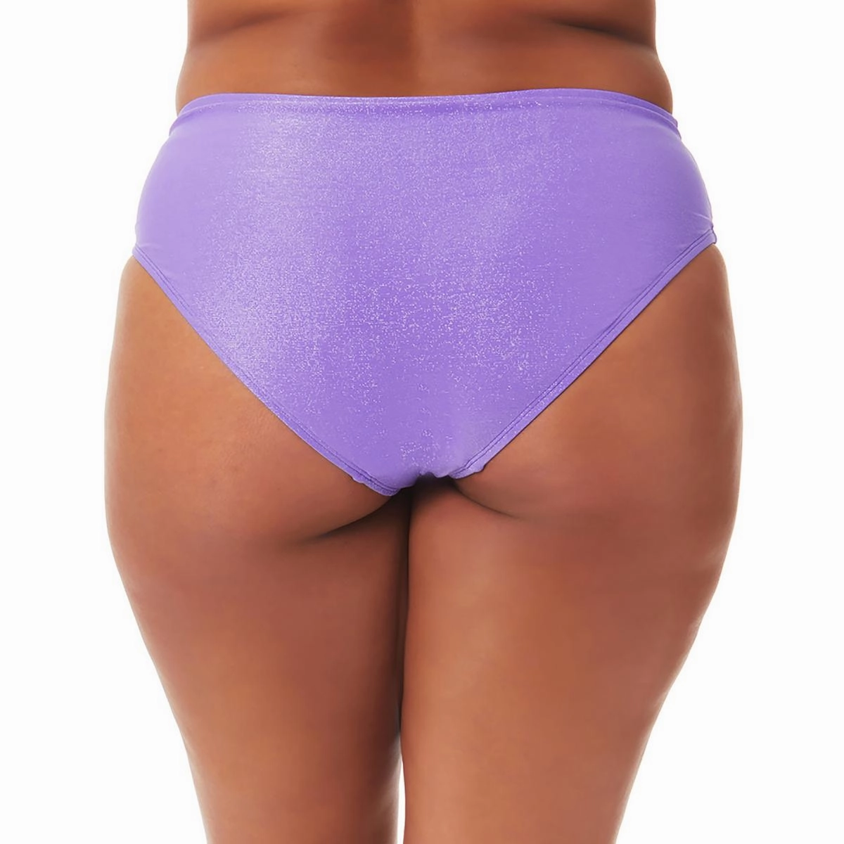 Plus Womens Metallic Nylon Swim Bottom Separates