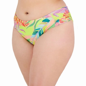 Plus Womens Printed Hipster Swim Bottom Separates