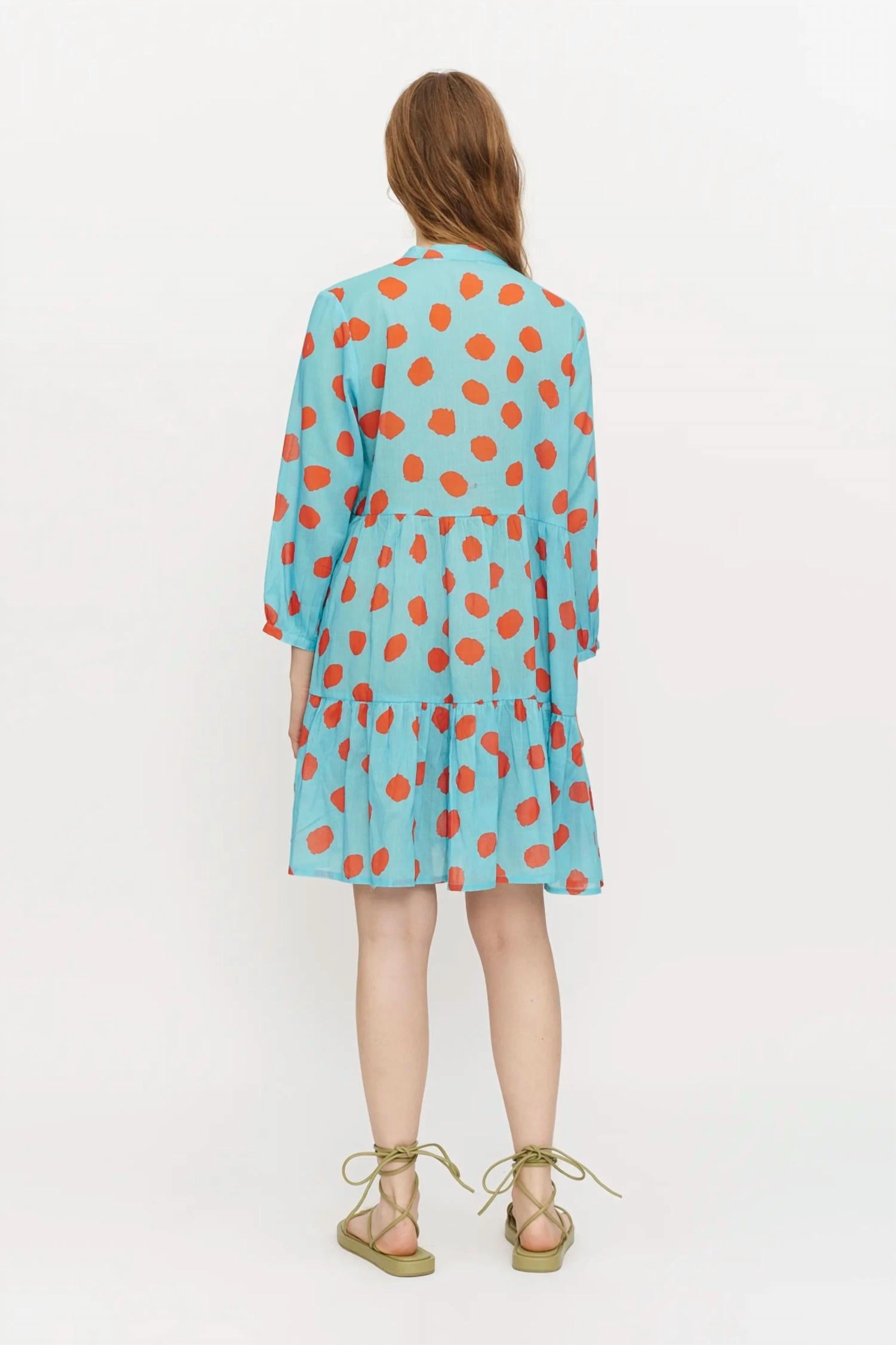 Polka Dot Cover Up In Blue