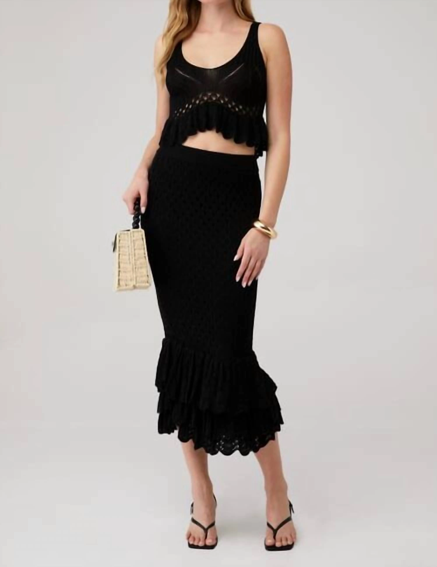 Polly Skirt Cover Up In Black