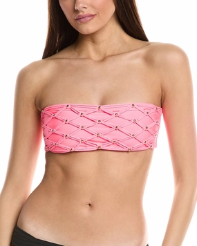 PQ Swim Beaded Brynn Bandeau Bikini Top